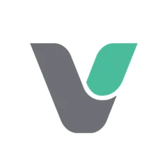 Application icon of the Vital iOS
										  application. On white background the
										  letter V is drawn with gery and petrol
										  colors.